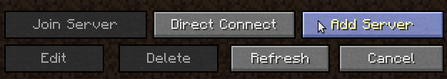 The Minecraft multiplayer server list